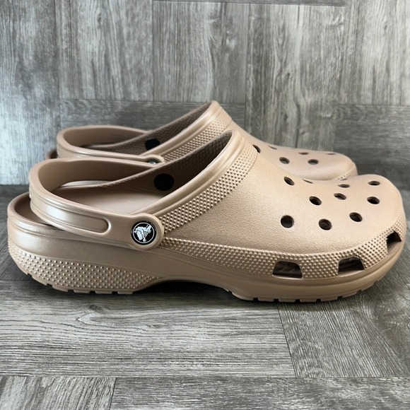 CROCS Other - Crocs Classic Clog Tan Men 11 Slip On Water Friendly Comfort Shoes 10001-2Q9